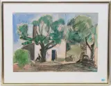 Tivolaggio by Carl Walter Liner, 1955, watercolor, sold Sep 2024