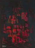 Ohne Titel by Dea Murk, 1963, oil, offered Sep 2024