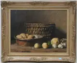 Gemüsestillleben mit Korb by Werner Weber, 1968, oil on canvas, offered Sep 2024