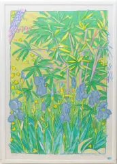 Iris by Samuel Buri, 1992, color lithograph, sold Sep 2024