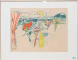 Die Eisläufer by Alois Carigiet, 1954, color lithograph, offered Sep 2024