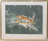 Tiger by Hans Erni, color lithograph, sold Sep 2024