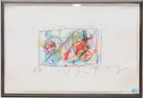 Meta Litho ?! by Jean Tinguely, 1989, color lithograph, sold Sep 2024