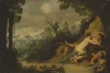 zugeschrieben "Hermaphrodit und die Nymphe Salmacis by Moyses van Uyttenbroek, oil on panel, sold Jun 2024