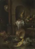 Nachfolger Küchenstillleben by Willem Kalf, oil on panel, sold Jun 2024