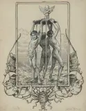 Brunnen by Hans Thoma, ink, offered Jun 2024