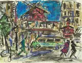 Moulin Rouge by eigentl. Paul Eugène Gen Paul, pastel, offered Jun 2024
