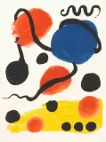 Circles (Black, Red and Blue) by Alexander Calder, 1967, color lithograph, sold Jun 2024