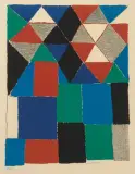 Scottish by Sonja Delaunay-Terk, 1969, color lithograph, sold Jun 2024