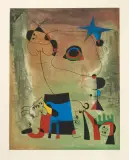 Le chien bleu by Joan Miró, 1959, Farbaquatinta auf Velin, sold Jun 2024