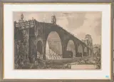 Veduta del Ponte Molle by Giovanni Battista Piranesi, etching, offered Jun 2024