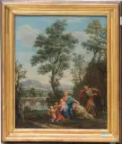 Nachfolger Die heilige Familie by Francesco Albani, oil on canvas, sold Jun 2024
