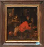 in der Art Der Pfannkuchenbäcker by Adriaen Brouwer, oil on panel, offered Jun 2024