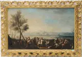 in der Art Die Belagerung von Frankfurt by Adam Frans van der Meulen, oil on canvas, sold Jun 2024