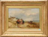 Drei Knaben am Strand by Edward Duncan, oil on canvas, offered Jun 2024
