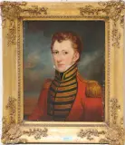 Portrait eines Offiziers by Frankreich, 1.Hälfte 19.Jh., oil on panel, offered Jun 2024