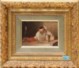 Der Botaniker by Richard Linderum, oil on panel, sold Jun 2024