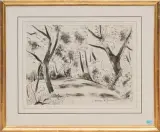 Weg im Wald by André Dunoyer de Segonzac, ink, sold Jun 2024