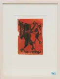 Zwei Figuren auf Rot by Pierre Vuitton, gouache, offered Jun 2024