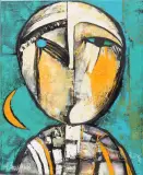 Ein Mensch by Alexander Zakharov, 2006, oil on canvas, sold Jun 2024