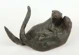 Untitled by William H Turner, bronze sculpture of otters playing, sold Oct 2024