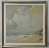 large painting beach seascape by Carolyn Blish, oil on canvas, sold Oct 2024