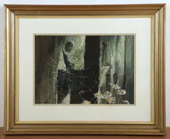 Untitled by Carolyn Blish, watercolor "Spider Web", sold Oct 2024