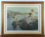 signed serigraph "Peaceful Cove by Don Hatfield, silkscreen on paper, sold Nov 2024