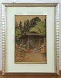 Untitled by Hiroshi Yoshida, woodblock "Azalea Garden", sold Nov 2024