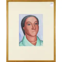 Untitled (Portrait) by Carlos Orozco Romero, 1927, watercolor and graphite on paper, sold Jun 2022