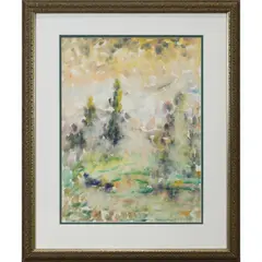 Untitled by John August Dominique, watercolor, sold Jun 2022