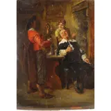Violin Player by Emil Zimmermann, oil on panel, sold Jun 2022