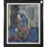 Mother by Mary Zarbano, gouache, sold Jun 2022