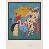 Generals Garden Party by Mihail Chemiakin, lithograph in colors, sold Jun 2022