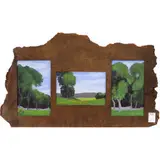 Modern California Landscape by Jesse Don Rasberry, oil on canvas board triptych, sold Jun 2022