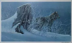 Winter Trackers by Robert Bateman, lithograph, sold Oct 2020