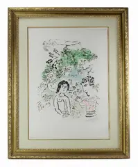 Untitled by Marc Chagall, lithograph, sold Dec 2024