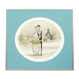 B. 1933) by Color Lithograph, Color lithograph in a tondo shape of a young Amish couple in, sold Aug 2023