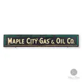 London by Ontario Sign, 1930s-1940s. Maple City Gas & Oil Co. was a regional Canadia, sold Jun 2026