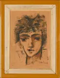 Portrait of a Young Man by Carl Adolph Büchner, oil on paper, sold Oct 2023