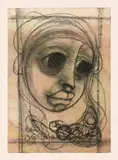 Portrait of a Woman by Ben Macala, pastel and charcoal on paper, sold Oct 2023