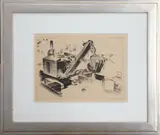 Steam Shovel by Louis Lozowick, 1930, Lithograph, sold Apr 2024
