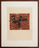 Abstract Composition by Antoni Tàpies, Etching and Aquatint with embossed details, sold Apr 2024