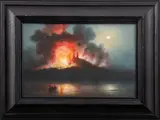 Mount Vesuvius Eruption by Gioacchino La Pira, Gouache on Paper, sold Apr 2024