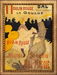 Moulin Rouge: La Goulue by Henri de Toulouse-Lautrec, 1969, Lithograph Poster in colors on two sheets of wove paper glued to board, sold May 2024