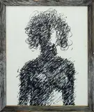 Abstract Figurative Composition by Domenick Capobianco, Ink on Paper, sold May 2024