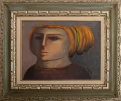 Farida by Arnaldo Miccoli, Oil on Canvas, sold May 2024