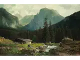 Und Wildbach by Ludwig Sckell, oil on canvas, offered Mar 2023