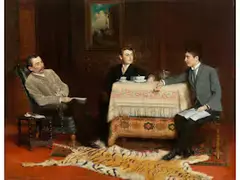 Untitled by Carl Probst, oil on panel, offered Dec 2022