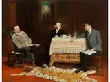 Untitled by Carl Probst, oil on panel, offered Dec 2022